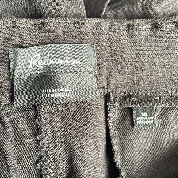 Reitmans Black Tape Pants Size 18 - Picture 5 of 7